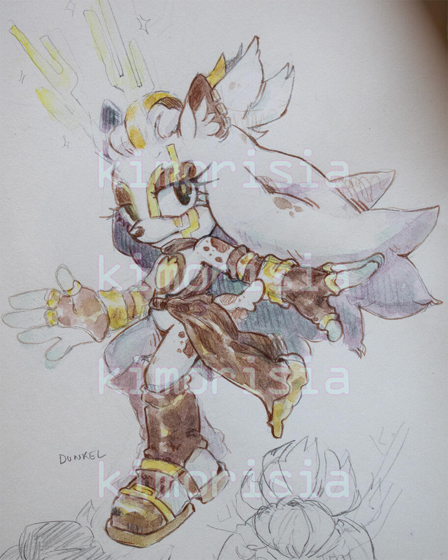 Furry - Sonic: 25€ / Xtra character +15€ (Watercolor/Color pencils)